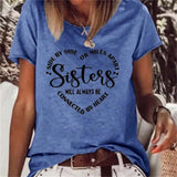 Sisters Casual Print Short-sleeved Top