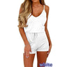 Sleeveless Lace-Up Shorts Jumpsuit