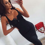 Sling U-neck sexy bag hip dress