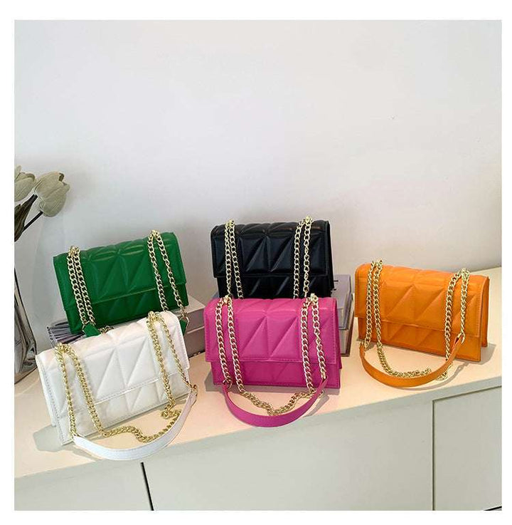 Small Square Chain Crossbody Shoulder Bag in Various Colors