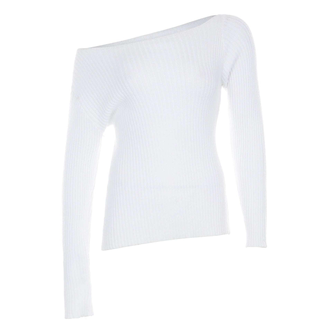 Solid-color Knitted Sweater