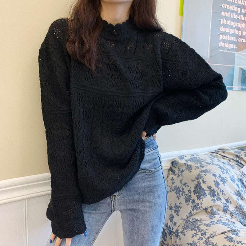 Solid Colour Loose-fitting Sweater