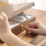 Solid Wood Jewellery Box with Jewellery