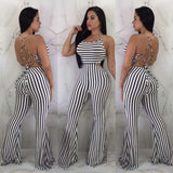 Striped Slim-fit Jumpsuit Women