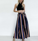 Striped Wide-legged Casual Pants