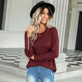 Stylish Loose Fitting Solid Color Top