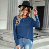 Stylish Loose Fitting Solid Color Top