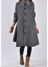 Stylish Mid-Length Woolen Cloak Coat for Plus Size Women