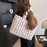 Stylish Plush Handbags in Korean Winter Fashion with High Capacity