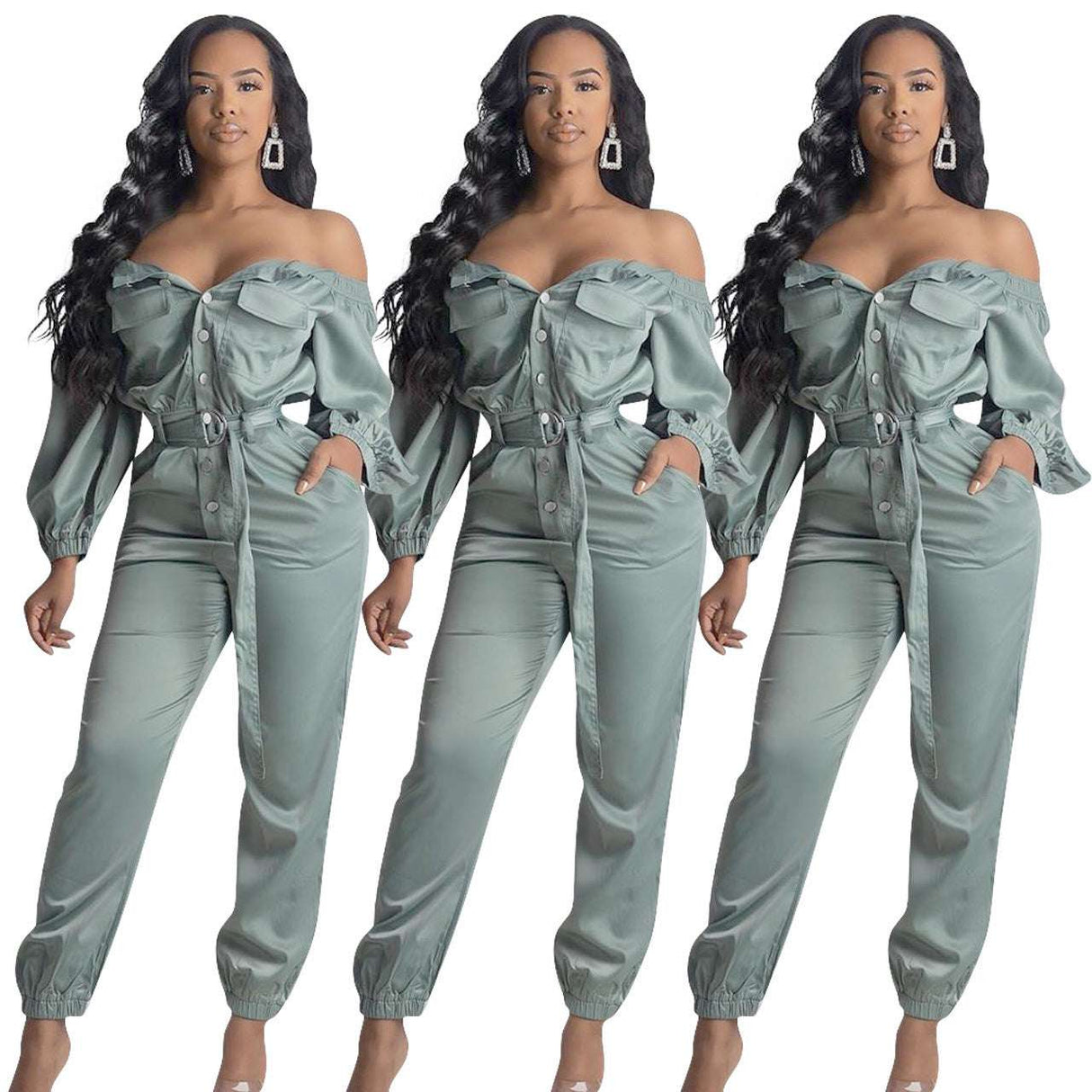 Stylish shoulder less Jumpsuit