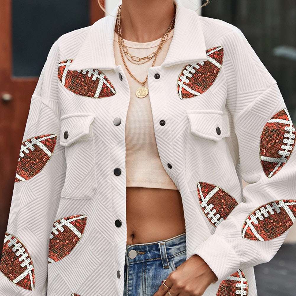 Stylish Women's Diamond-Patterned Cardigan Shirt