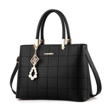 Stylish Women's Handbag with Hair Ball Detail