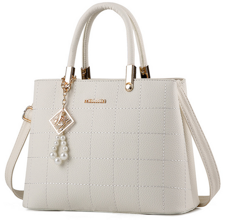 Stylish Women's Handbag with Hair Ball Detail