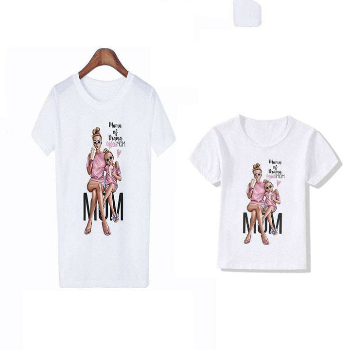 Summer women's printed white tops