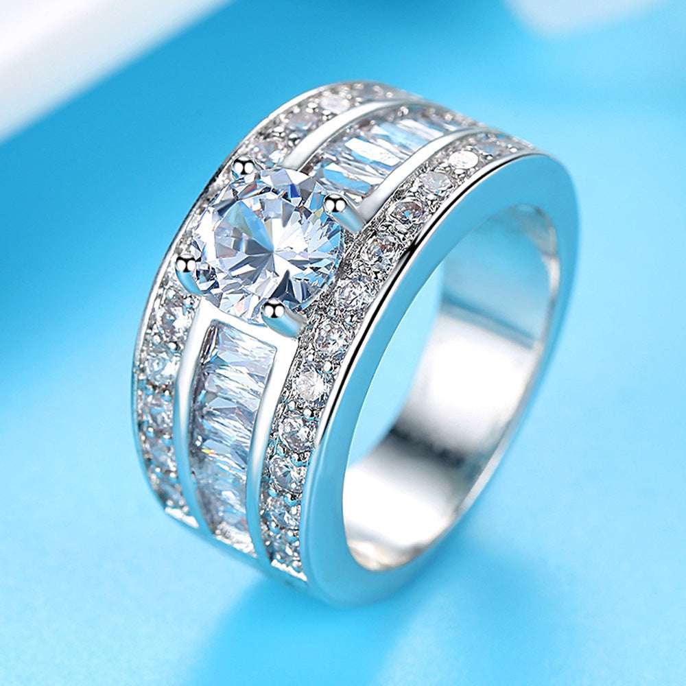 Sumptuous Creative Trend Zircon Claw Heart Arrow Adjustable Ring