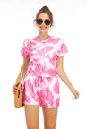 Tie-dye Athleisure Short-sleeved Suit