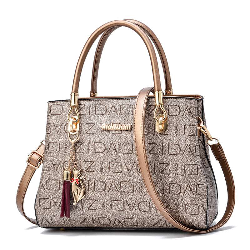 Trendy Printed Fashion Handbag with Single Shoulder Strap