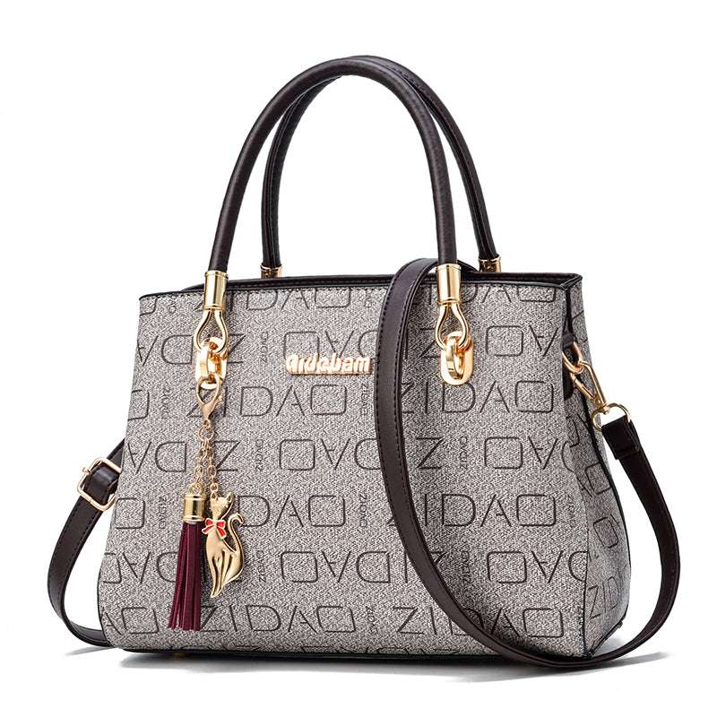 Trendy Printed Fashion Handbag with Single Shoulder Strap