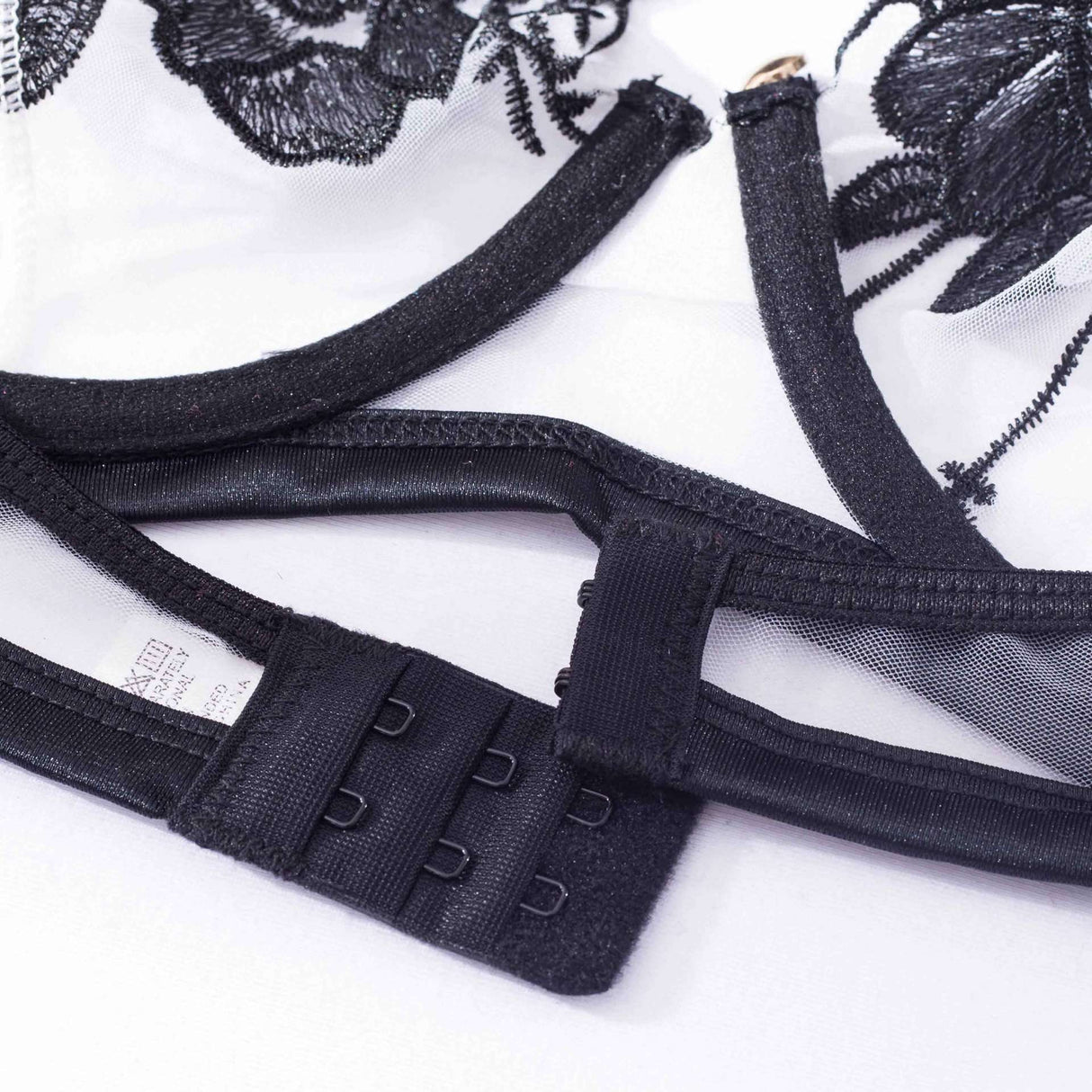 Underwear Perspective Embroidered Suspenders Set