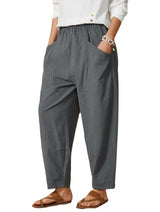 Urban Casual Loose Harem Pants Elastic Waist