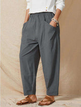 Urban Casual Loose Harem Pants Elastic Waist