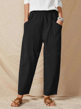 Urban Casual Loose Harem Pants Elastic Waist