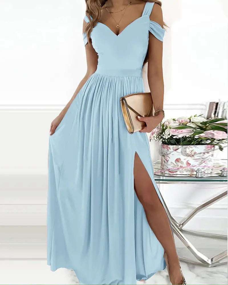 V-neck thin Strap Dress for Women