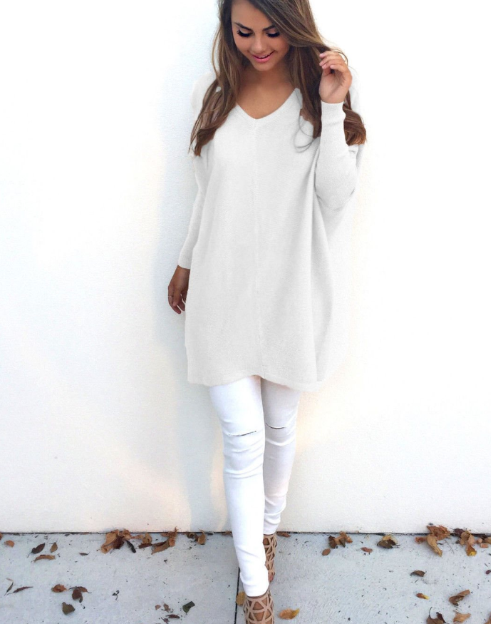 V-Neck Warm Sweaters Casual Sweater