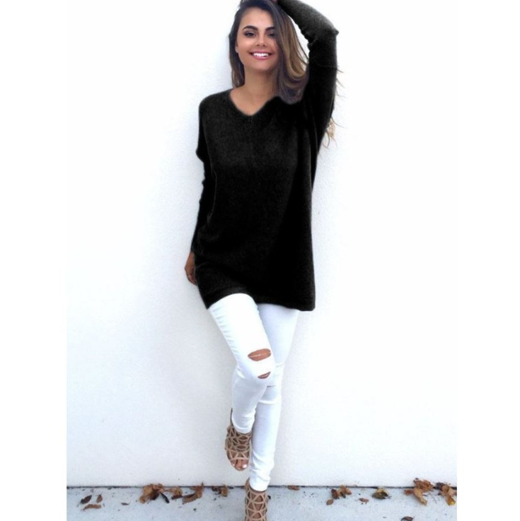 V-Neck Warm Sweaters Casual Sweater