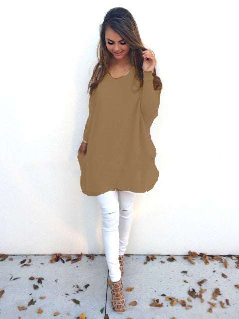 V-Neck Warm Sweaters Casual Sweater