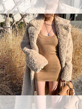 Versatile Coat Thickened Plush Long Coat