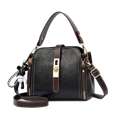 Vintage PU Leather Messenger Bag for Women