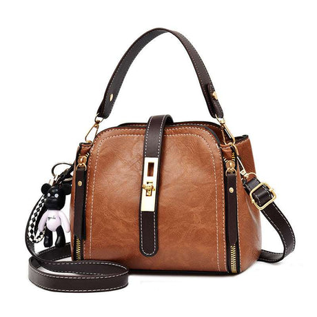 Vintage PU Leather Messenger Bag for Women