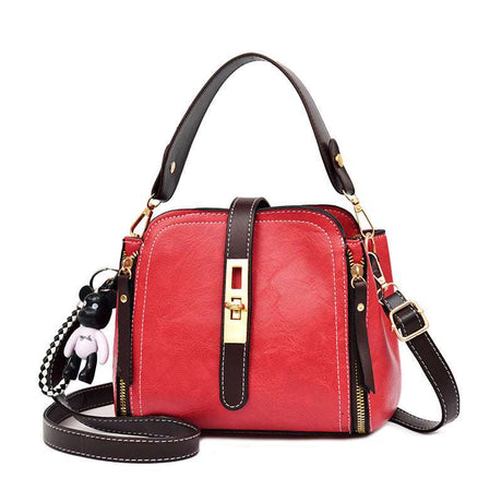 Vintage PU Leather Messenger Bag for Women