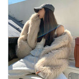 Warm Hooded Faux Fur Jacket for Casual, Relaxed Style