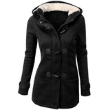 Women's new horn button Long down coat