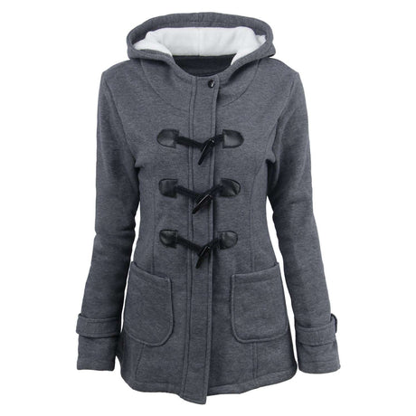 Women's new horn button Long down coat