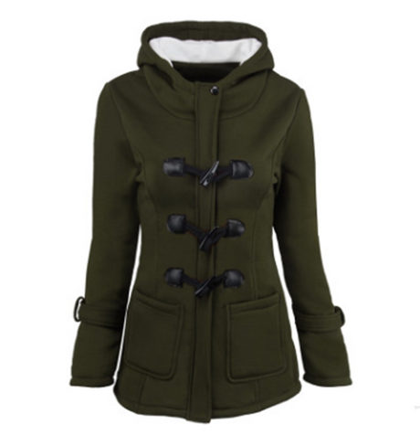 Women's new horn button Long down coat