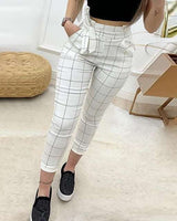 White Plaid Pants