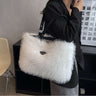 Winter Plush Flowers Shoulder Bag Handbag