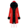 Women's Cotton Jacket With Hooded Coat And Fur Collar