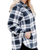 Cozy Plaid Chenille Pullover Sweater for Women