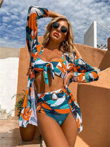 Popular Printed Three Piece Swimwear