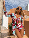 Popular Printed Three Piece Swimwear