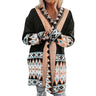 Women's Geometric Print Mid-Length Cardigan