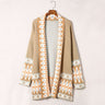 Women's Geometric Print Mid-Length Cardigan