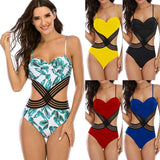 Women's Heart Shape Swimsuit  Backless Swimsuit