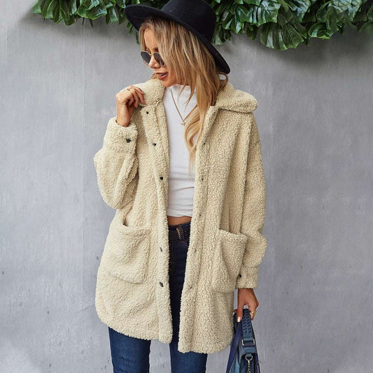 Women's Mid-length Coat Warm Fur Coat