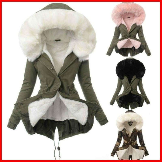 Jacket with Large Fur Collar