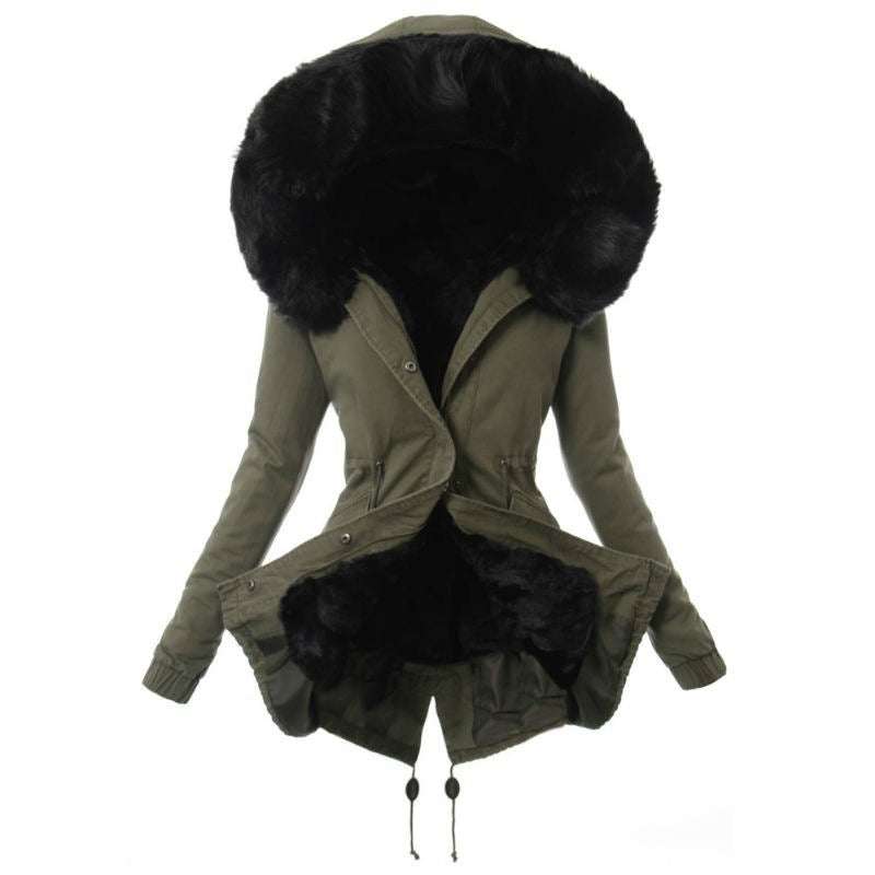 Jacket with Large Fur Collar